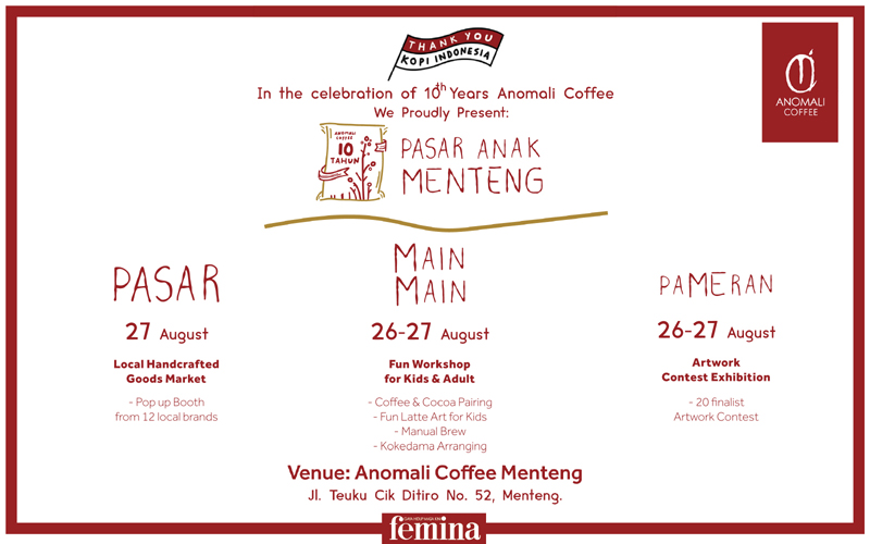 Perayaan 10 Tahun Anomali Coffee Melalui Pasar Anak Menteng